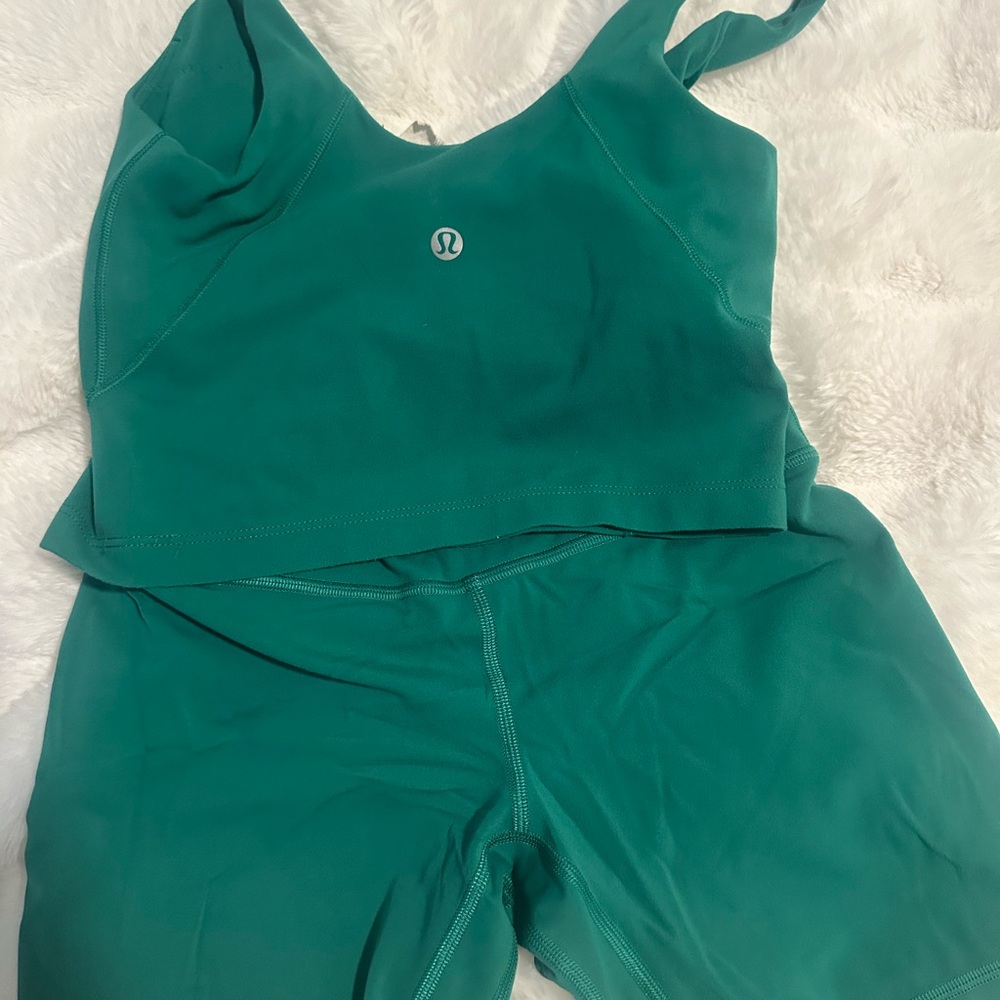 lululemon athletica Green Bike Shorts
